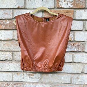SHEIN BAE Pleather Sleeveless Top